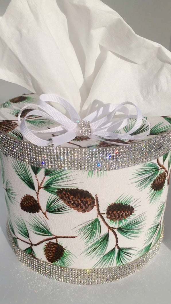 Lotta Bling Glitter Pine Cone Tissue Dispenser