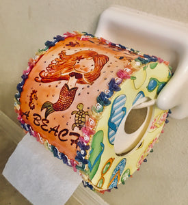 Mermaid Life's A Beach Toilet Paper Dispenser