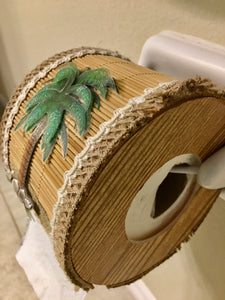 Palm Tree Bamboo Toilet Paper Dispenser