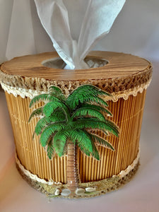 Palm Tree Bamboo Tissue Dispenser