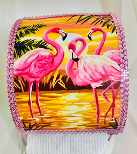 Flamingo Paradise Toilet Paper Dispenser
